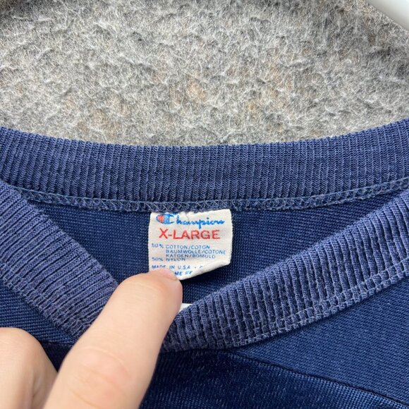 Champion Chicago Bears Shirt Men XL Navy Cotton Nylon Vintage USA Extra Large - Picture 6 of 10